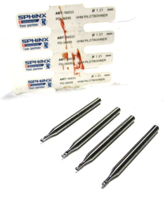 4x SPHINX VHM Pilot Bohrer Ø1,21 PD-26695 Art. 56033 SchaftØ 3 Neu D3635