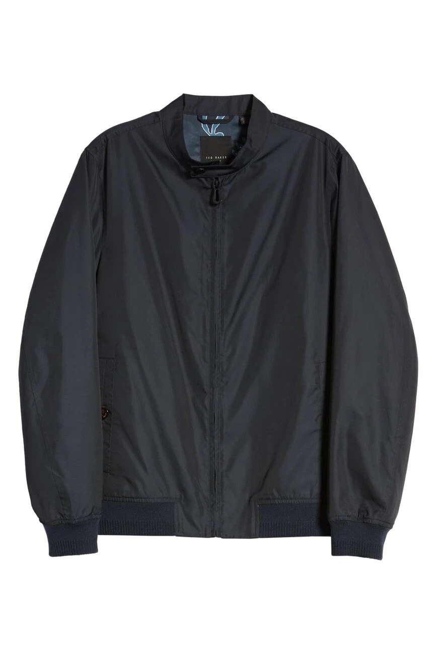 Ted Baker London Men's Horwod Semi Plain Nylon Bomber Jacket MSRP $315