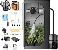 Upgrade 32X32" Integrated Auto Grow Tent Complete Kits System S1000 LED Grow Lig