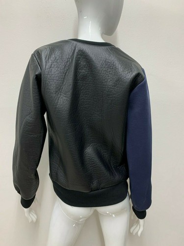 NWT BCBG MAXAZRIA Women's Multicolor Faux Leather Fur Pullover Sweater Size S - 第 7/8 張圖片