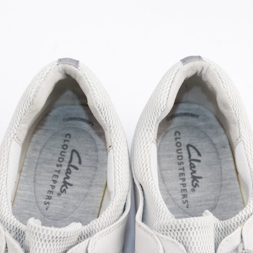 Clarks Womens Adella Stroll Walking Shoe Size 9 Light Gray Sneaker Tennis Casual - 第 13/15 張圖片
