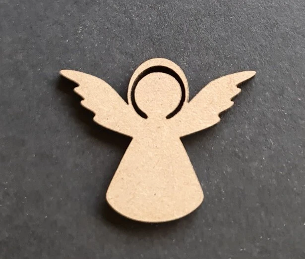 Navidad Ángel Lasercut MDF Formas Artesanales Adorno de Madera Decoración