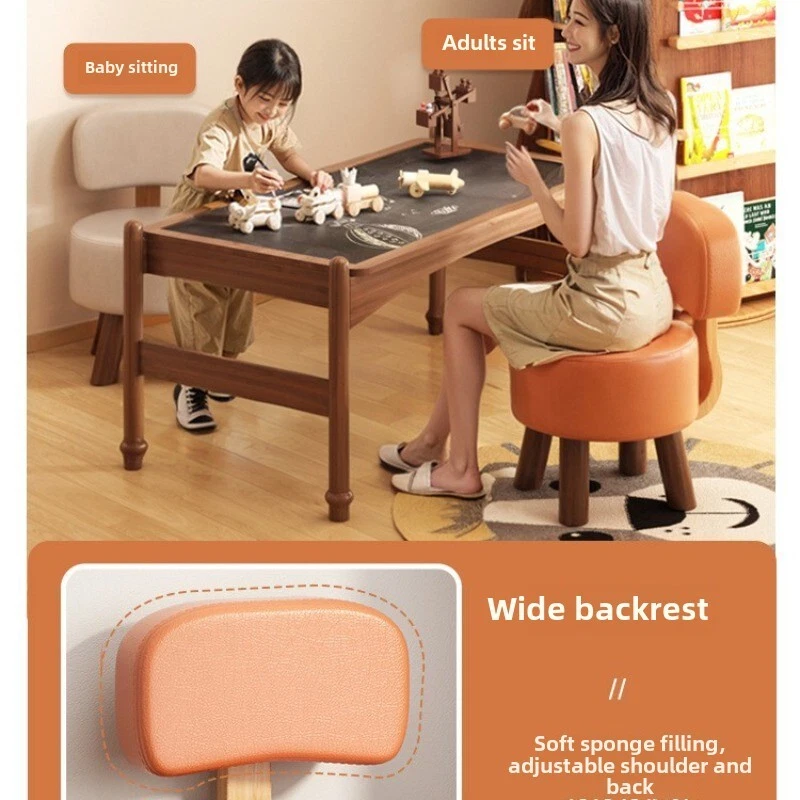 Backrest small stool, living room sturdy sofa low stool, soft bag, sitting stool - Image 2 of 4