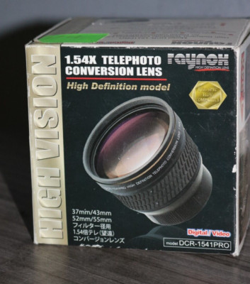 Raynox DCR-1541 1.54X Telephoto Lens , NEW IN (OPEN BOX )    .