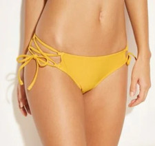 Xhilaration Juniors' Lace Up Marigold Hipster Cheeky Bikini Swim Bottom Size XL