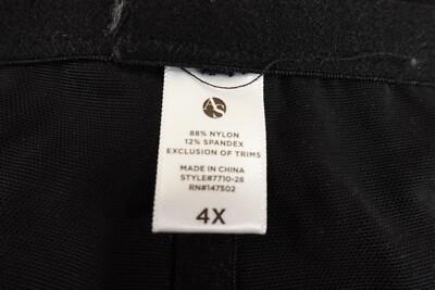 Ashley Stewart Womens Size 4X Black Extra Firm Long Leg Shaper