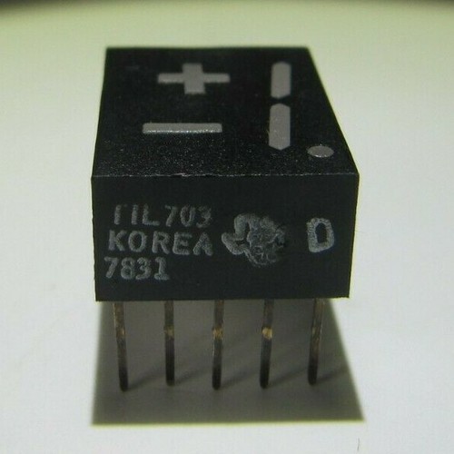 TIL 703 - TEXAS INSTRUMENTS- RED PLUS-MINUS - COMMON ANODE GENUINE RARE- (New) - Picture 2 of 4