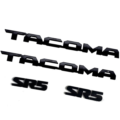 Emblemas de repuesto 3D negro mate para insignias de letras de puerta Tacoma SR5 2016-2023 - Imagen 6 de 6