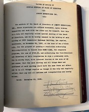 Director Henry King Business Book 1930-40. Signed over 100 times.