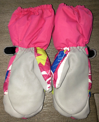 girls MARSNOW winter MITTENS pink reflective FLEECE LINED