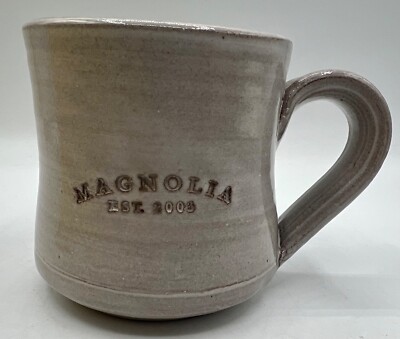 Magnolia Market Studio Pottery Handmade Ceramic Mug Black Oak Art Waco TX Gaines