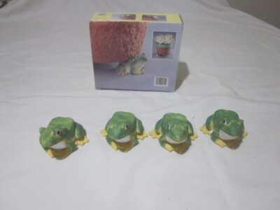 pflanztopfhalter 4 Figuren Froschformen Neu Verpackt Keramik 