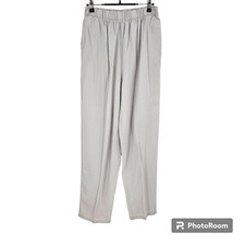 Bryn Walker Pants Off White Pleated Elastic Waist Pull On Pockets Jogger Size L