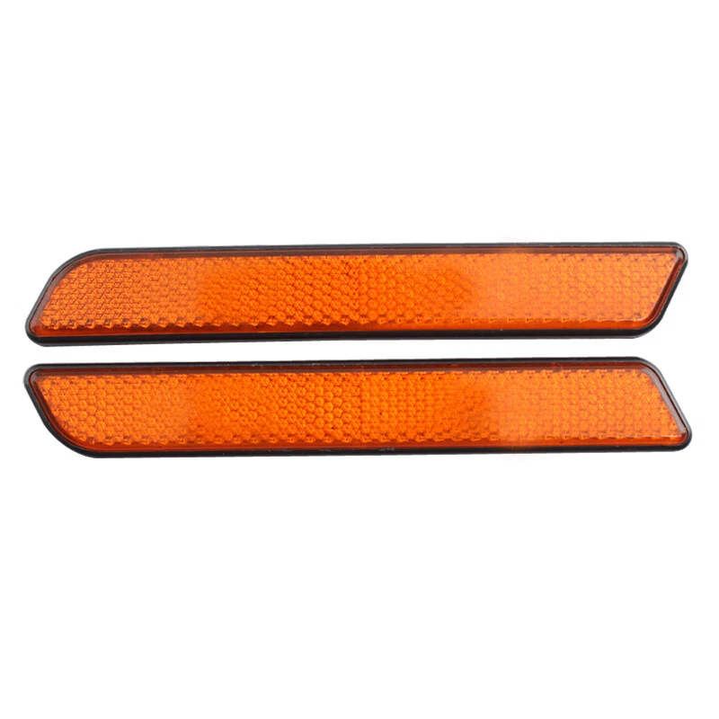 1 par de reflectores de pierna de horquilla ámbar para deslizadores inferiores de pierna Harley Dyna Super Glide Foto 4 de 4