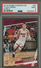 2019 Panini Chronicles Purple #57 Tyler Herro Heat RC Rookie 27/49 PSA 9 POP 3