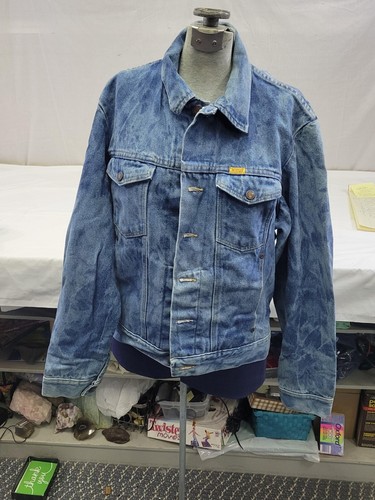 Vtg Rustler Denim Jacket Mens Meduim M Cotton Stonewashed 80s Trucker Style - Picture 3 of 15