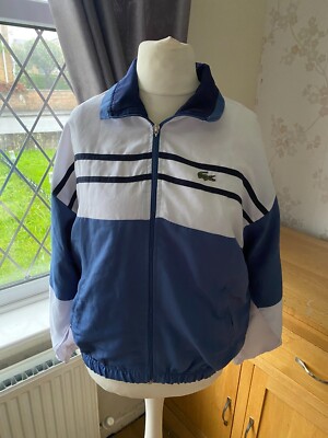 Jungen Lacoste Jacke Alter 16 Jahre Weiß Blau