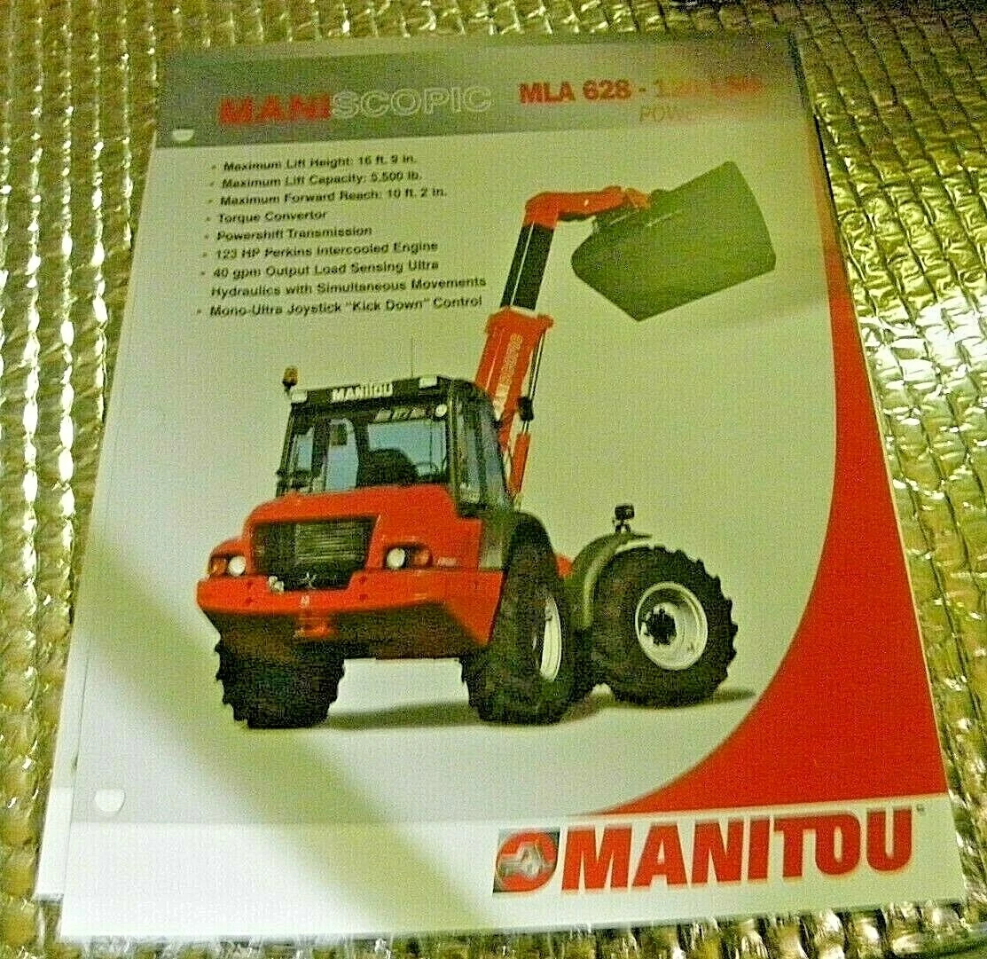 Factory OEM Dealership Brochure 1 page Manitou Maniscopic MLA 628 - 120 LSU  | eBay