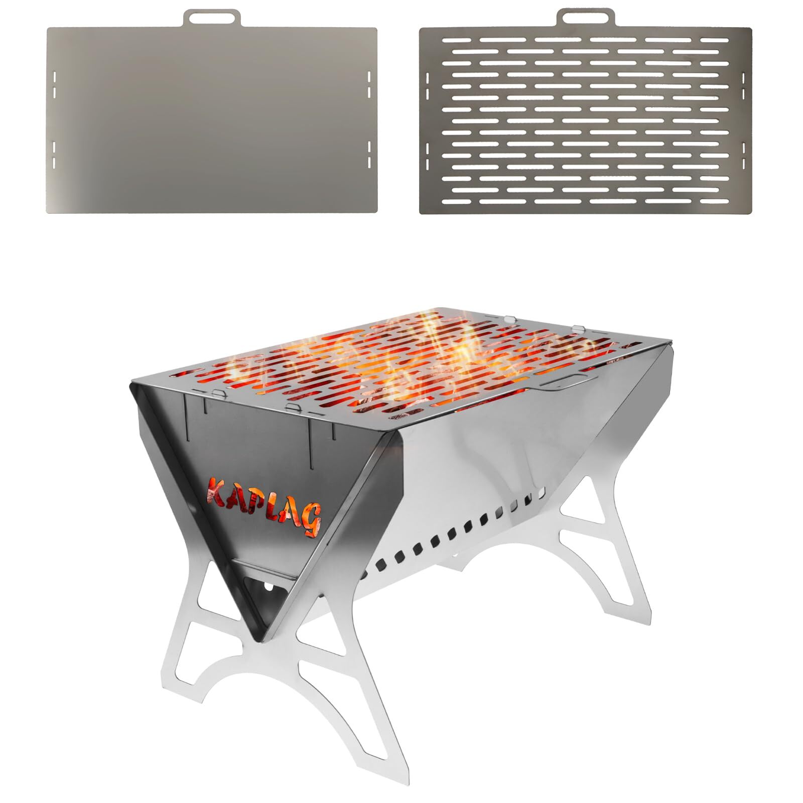 Big Size Detachable Grill, Portable BBQ Grill, Foldable Camping Fire Grill，He...