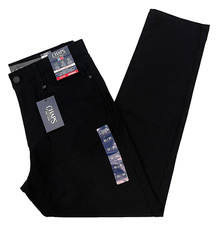 New Chaps Mens 5-Pocket Performance Pants Straight Tapered 32X30 Black W32L30