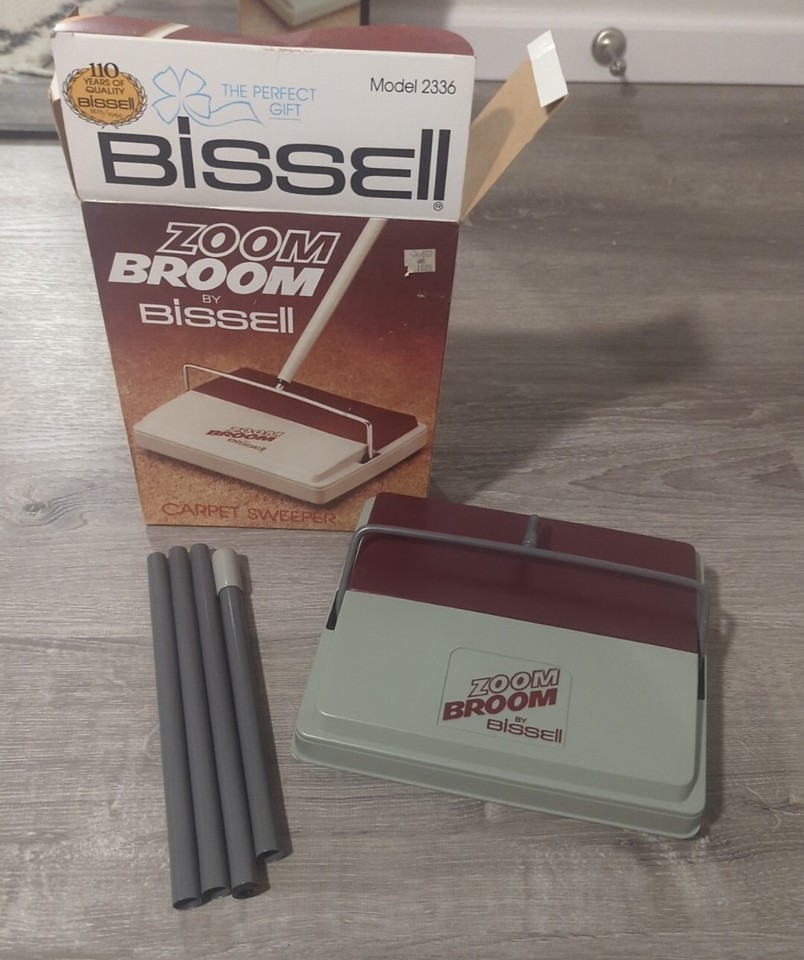 Vintage Bissell Carpet Sweeper Zoom Broom Model 2336 New eBay