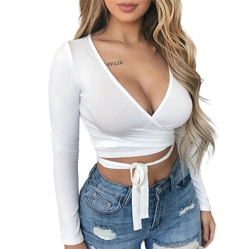 Camisa De Manga Larga SExy Para Mujer Blusa Suelta De Moda Elegante TransparentE - Picture 16 of 22