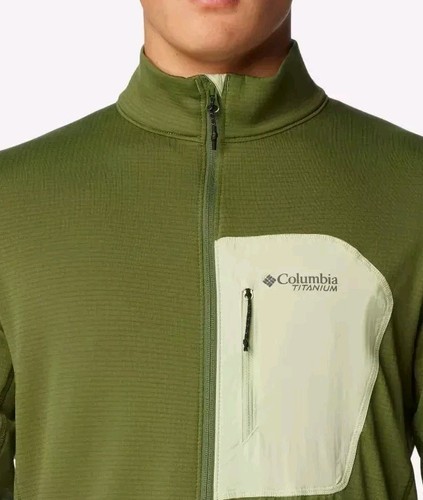 Men's Columbia Titanium Triple Canyon Grid Full Zip Jacket Canteen Sage SZ Large - Picture 5 of 13