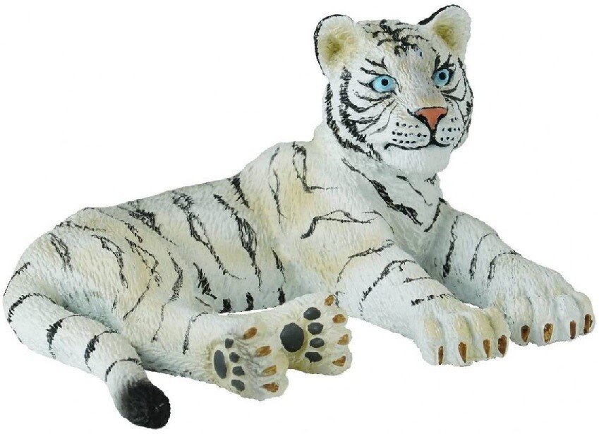 Collecta 88428 White Tiger Cub Lying 5 Cm Wildlife