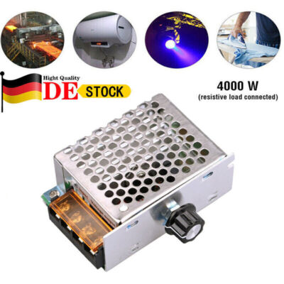 Spannungsregler 220V 4000W AC Dimmer Motor Speed Controller Drehzahlregler