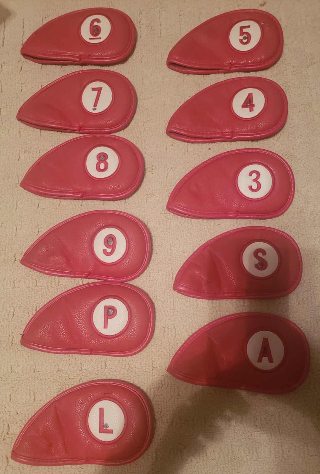 Golf Iron Head Covers . Heavy Synthetic 11 Piece Set 3LW.