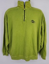Tommy Bahama - Men s Size Large Green Long Sleeve 1/4 Zip 100 Cotton