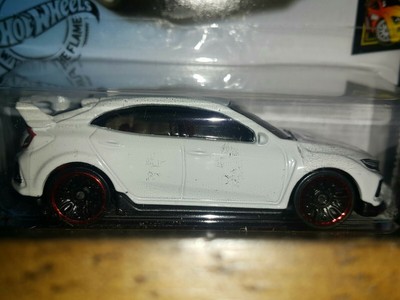 Hot Wheels 2019 Nightburnerz 5 10 2018 Honda Civic Type R White
