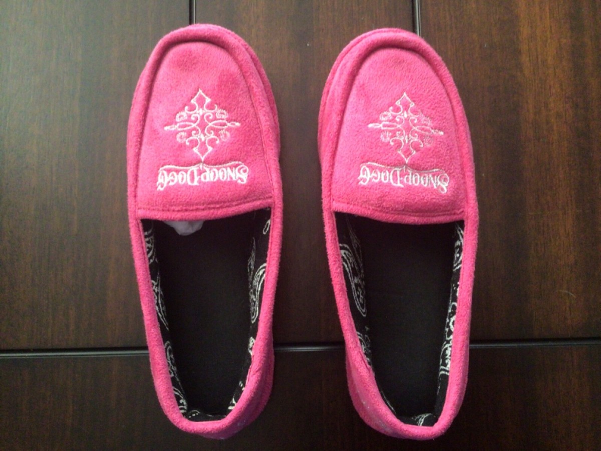 Snoop Dogg Slippers loafers clothing girls pink sz small 