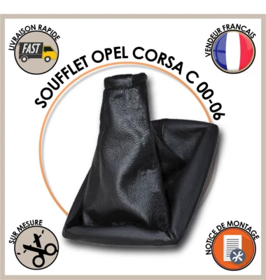 SOUFFLET LEVIER DE VITESSE OPEL CORSA C AN.00-06 EN 9 COLORIS ET 5 DE SURPIQURES