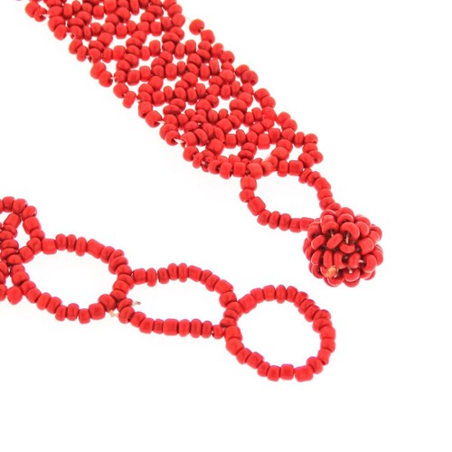 Choose color, Bohemian Glass Seed Beads Fringe Bib Choker Chandelier Necklace - Picture 6 of 24