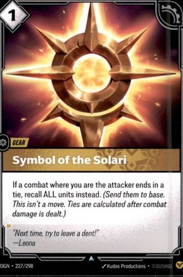 Riftbound OGN227 - Symbol of Solari - Uncommon - Origins