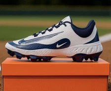 Size 10.5 - Nike Alpha Huarache Elite 4 Low MCS Navy Baseball Cleats FD6255-107