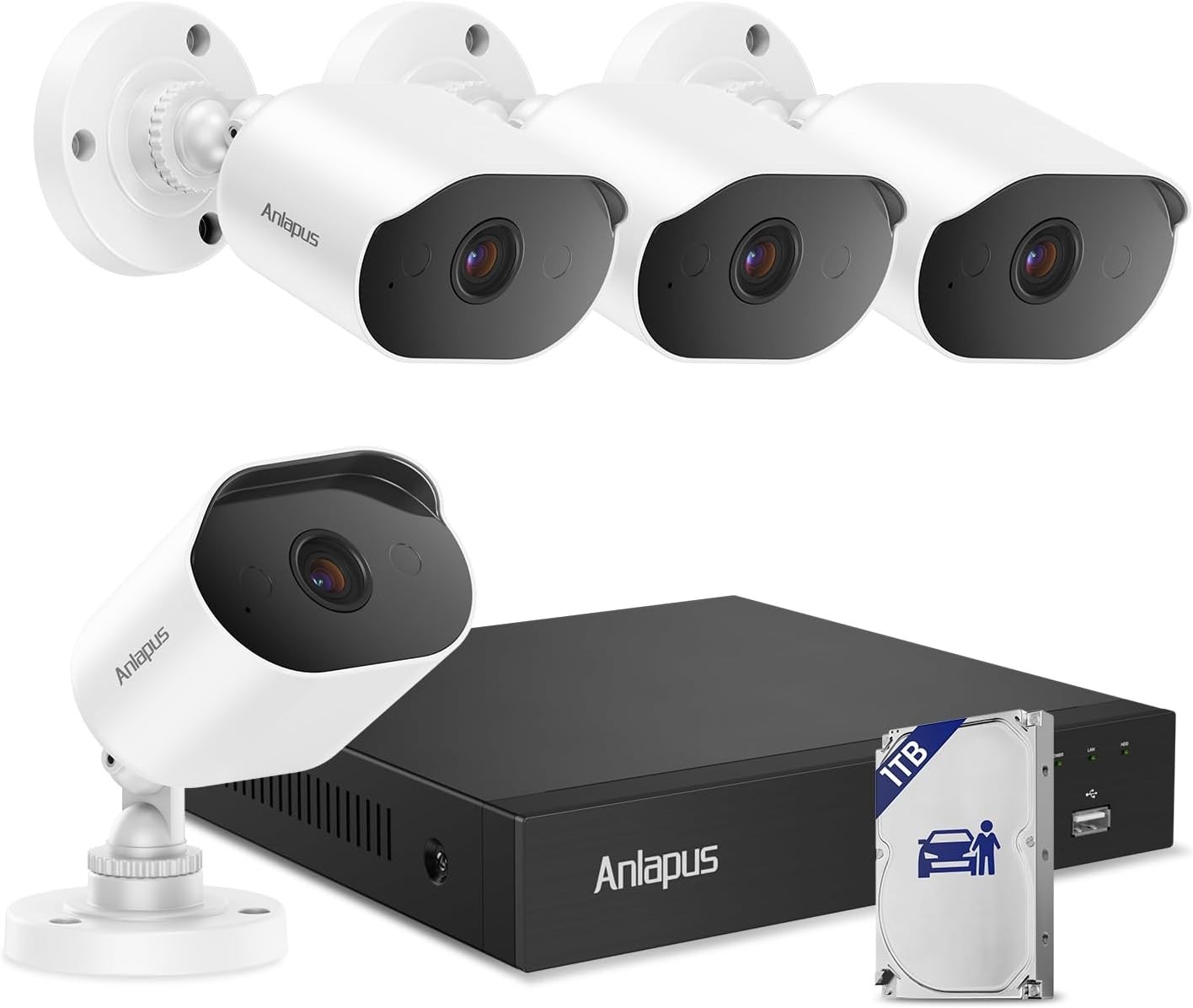 Anlapus 4K Security Camera System With Ai Human Detection
