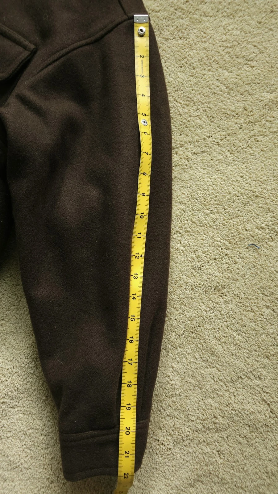 VTG DWW Made in Japan Thick Sturdy Melton Wool Hooded Utility Jacket Brown 38 S image 22