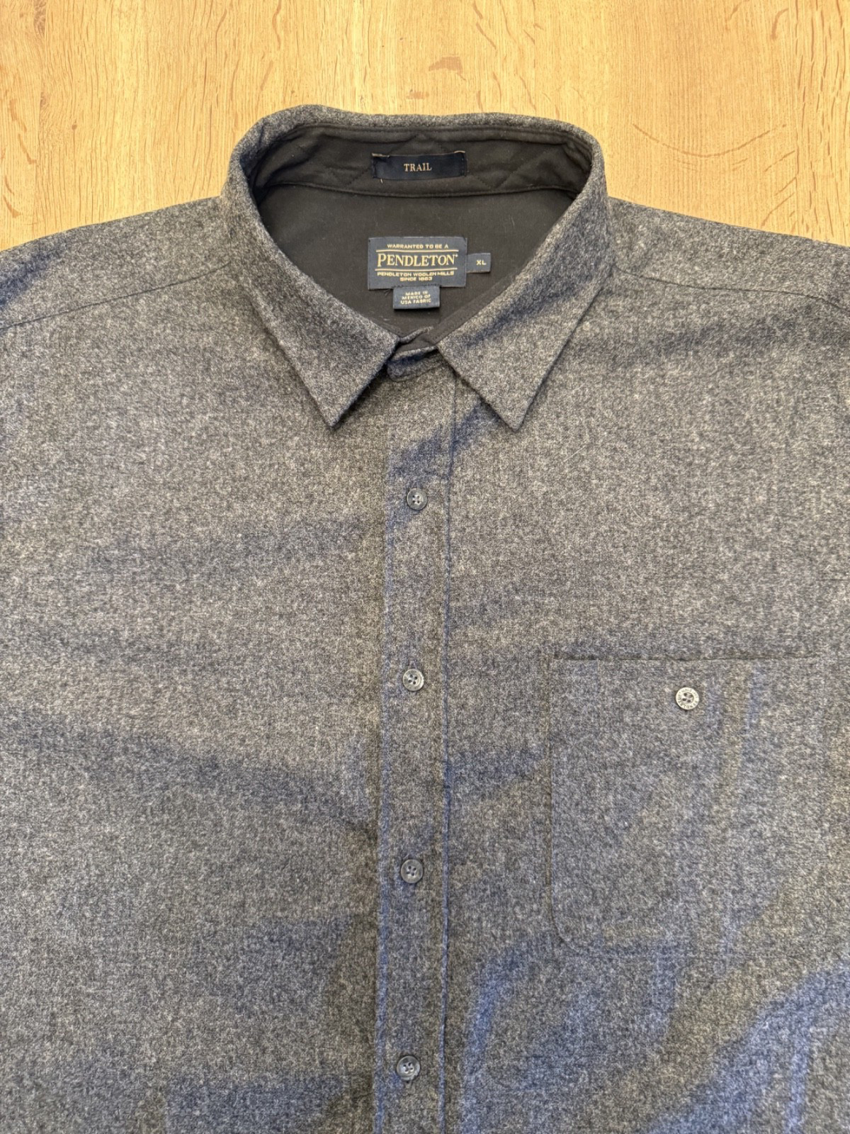 Pendleton Size XL Grey Trail Elbow Patch Long Sle… - image 2