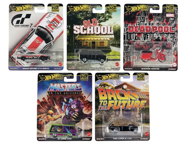 Hot Wheels Premium Pop Culture 2025 Set Of 5Pcs HXD63 Die Cast Metal Model New-image