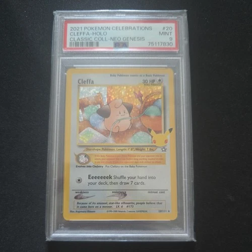 Cleffa Holo 20/111 2021 Celebrations Classic Collection graded Ace 9 pokemon tcg