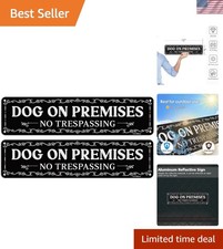 2 Pack 12"x3" Rust-Resistant Aluminum Beware of Dog Signs - Security Enhanced