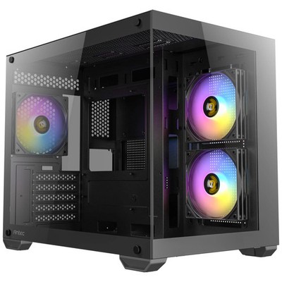 Antec cx600m argb Mini-Tower-Gehäuse (schwarz | 3x USB-A | gehärt
