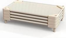 Daycare Cots,Stackable Preschool Cot for Kids 4 Packs,Light Beige,Toddler 
