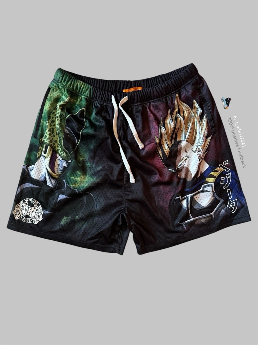 Darc Sport x Dragon Ball Z Cell & Vegeta Mesh Shorts Men's XL NWT