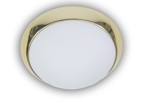 KüChenlampe Opalglas Matt Mit Messing Zierring Ø30Cm Treppenhausbeleuchtung-image