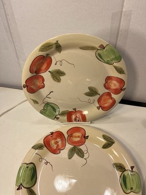 Artists Touch Orchard Harmony Dinner Plate Apples Hand Painted 10 3/8   Qty 4