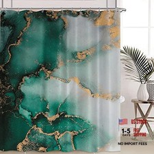 Green Marble Abstract Shower Curtain - 60"W x 72"L - Pack of 1