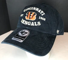 CINCINNATI BENGALS '47 Brand Throwback Clean Up Adjustable Hat New EST 1968